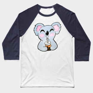 Animal Friend Koala Drinking Boba Baseball T-Shirt